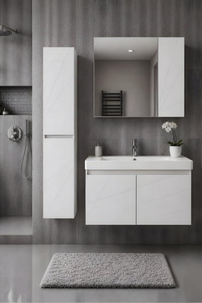 Lila 80 Cm Banyo Dolabı