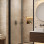 Ön Cephe Katlanır Akordiyon Kapı Siyah Profil Buzlu 4mm Temperli Cam H190 Duşakabin