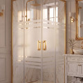 Kare Gold Profil Wt-1024 Desen 5 mm Temperli Cam H190 cm Duşakabin